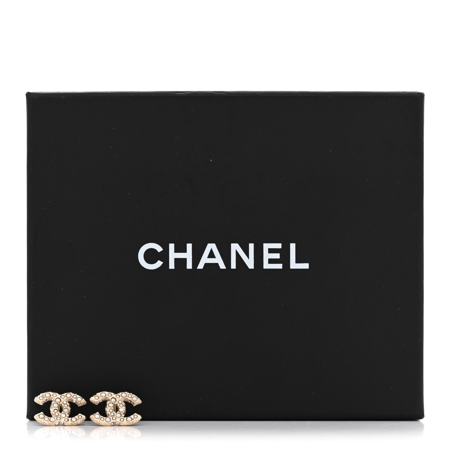 Chanel Pearl Studded CC Earrings Gold 5 of 5