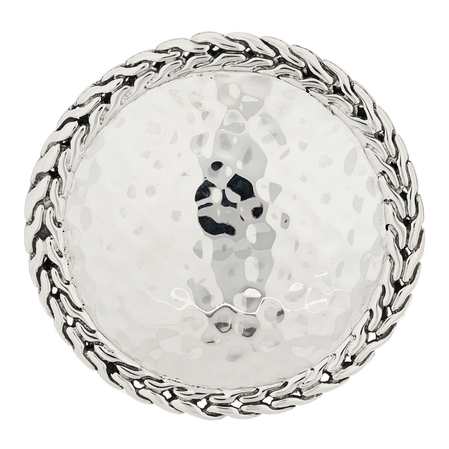 John Hardy Sterling Silver Palu Hammered Dome Ring 55 7.25 1 of 5