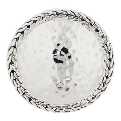 John Hardy Sterling Silver Palu Hammered Dome Ring 55 7.25 1 of 5