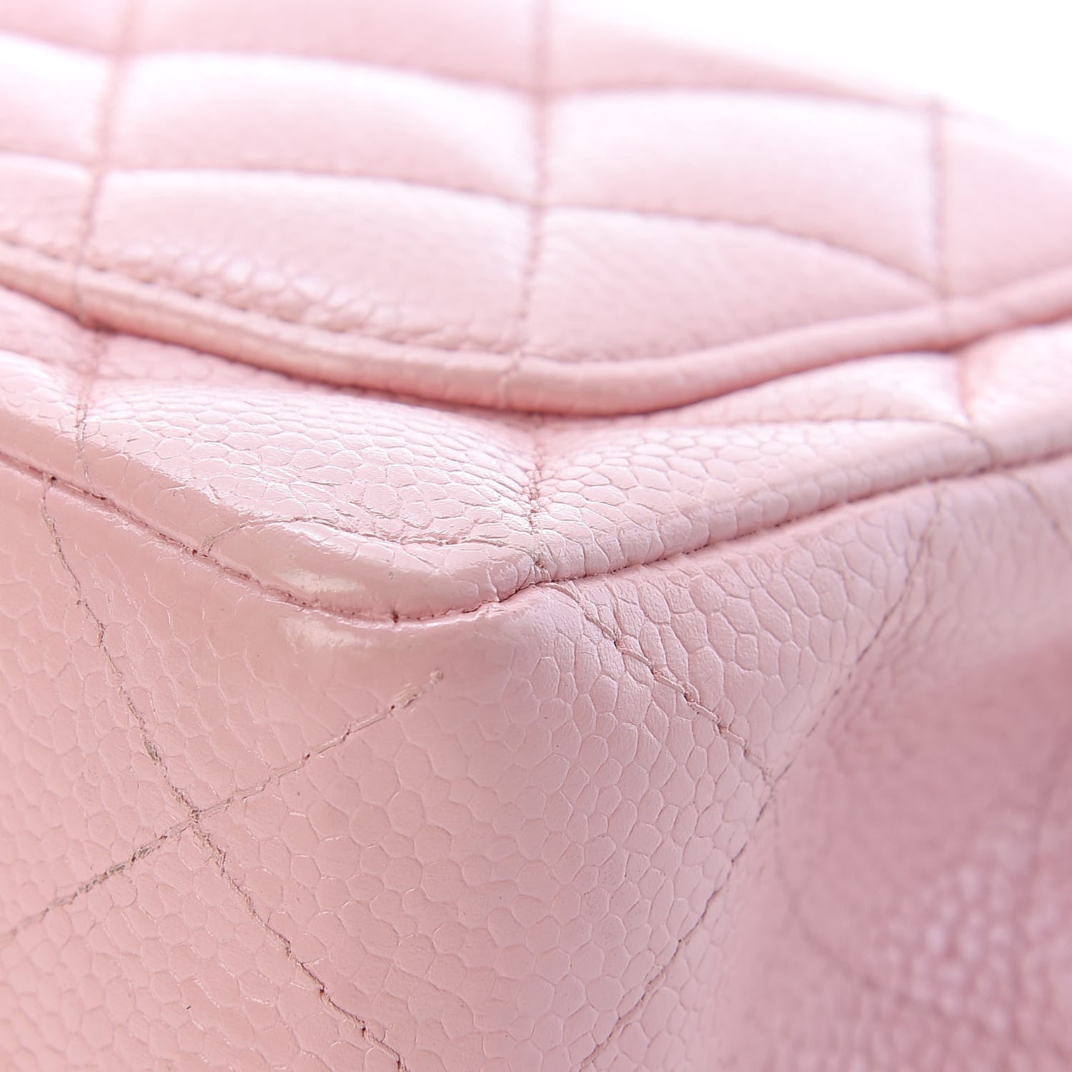 Chanel Caviar Quilted Mini Square Flap Pink 13 of 14