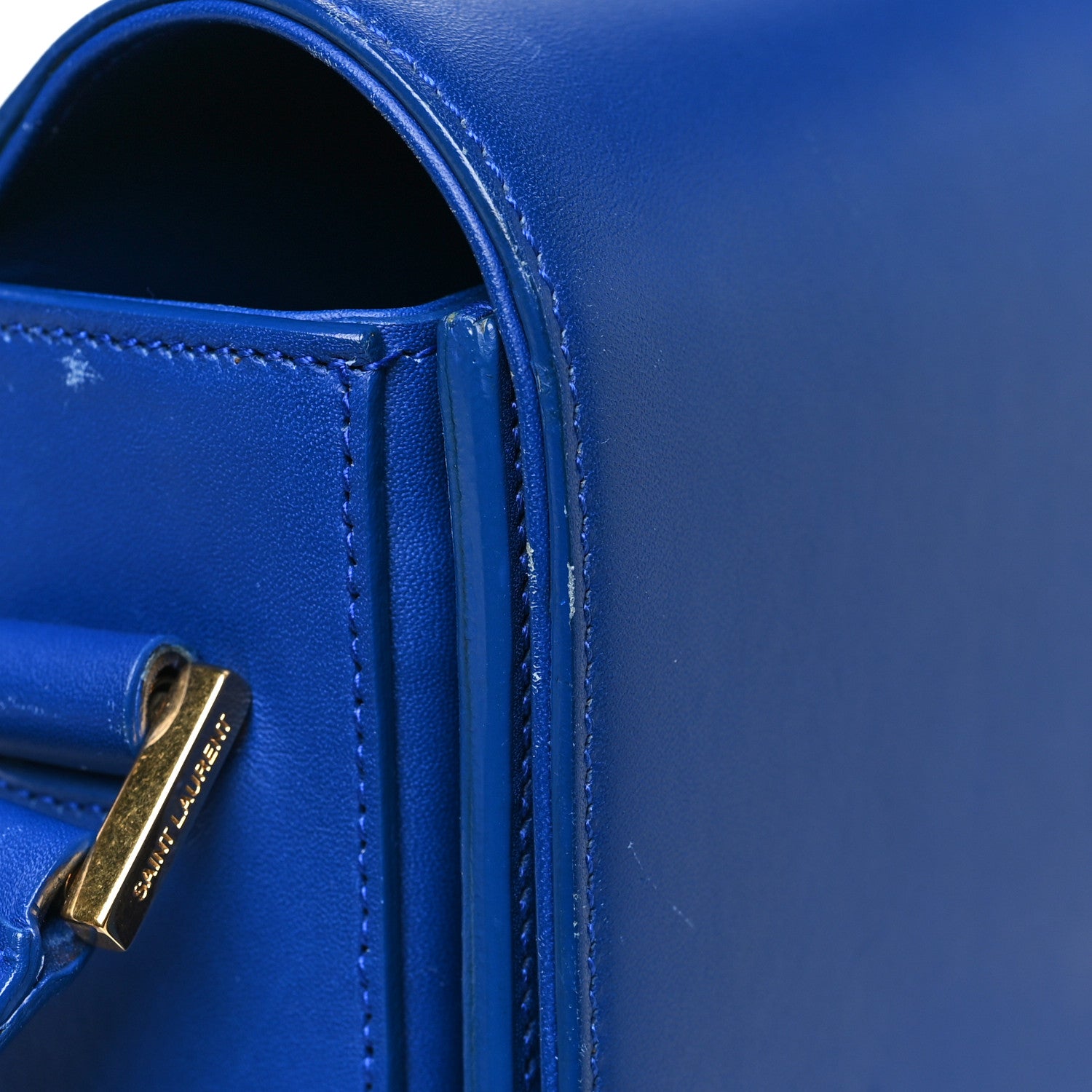 Saint Laurent Smooth Calfskin Medium Classic Monogram Universite Bag Royal Blue 15 of 16