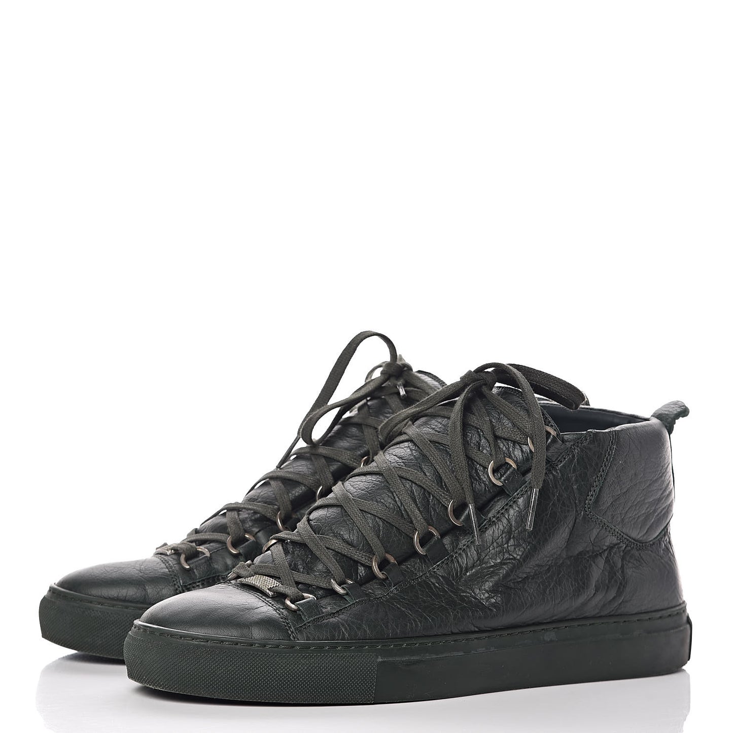Chevre Hamilton Mens High Top Sneakers 42 Vert