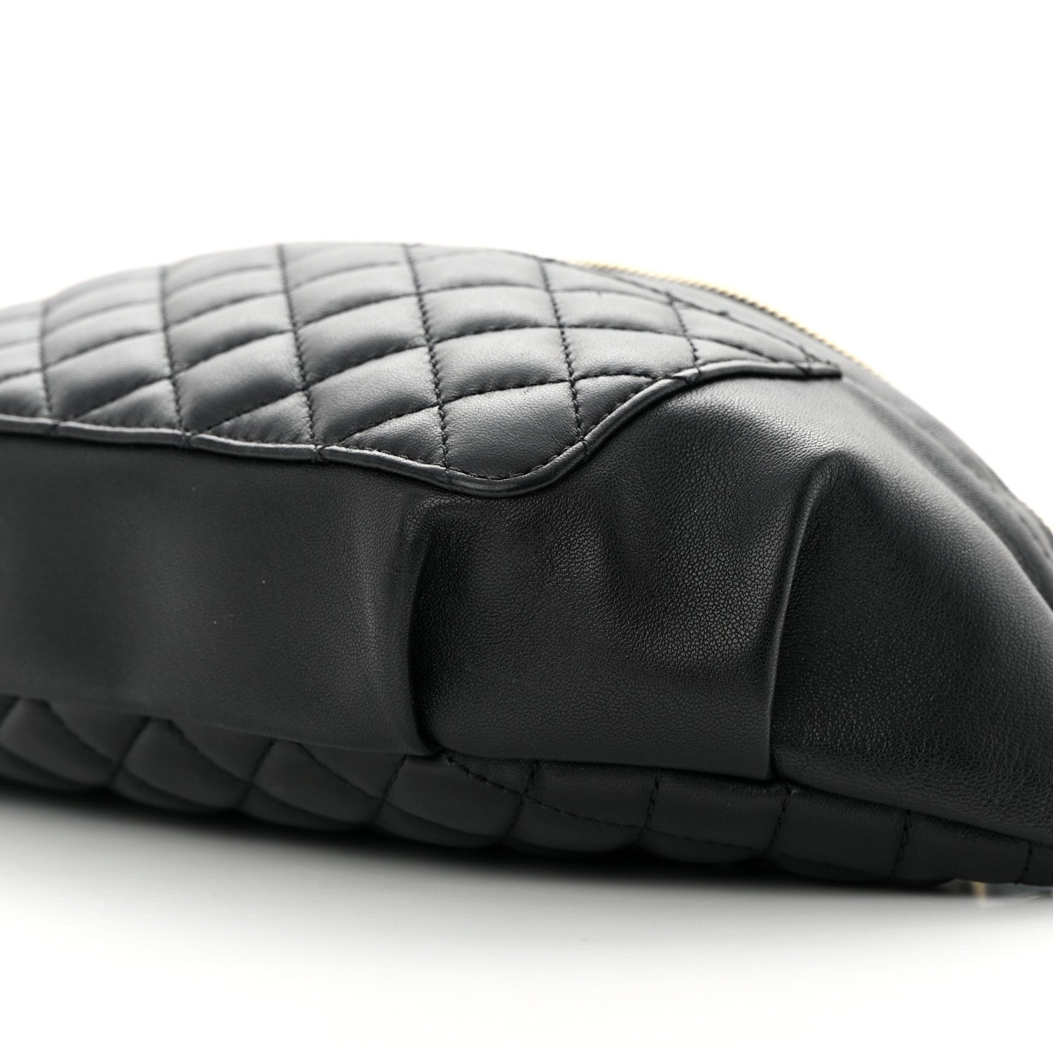 Chanel Lambskin Quilted Waist Bag Fanny Pack Black 9 of 13
