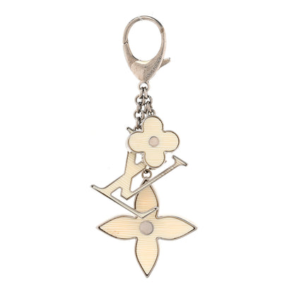Louis Vuitton Fleur d Epi Bag Charm Key Holder Ivory 1 of 4