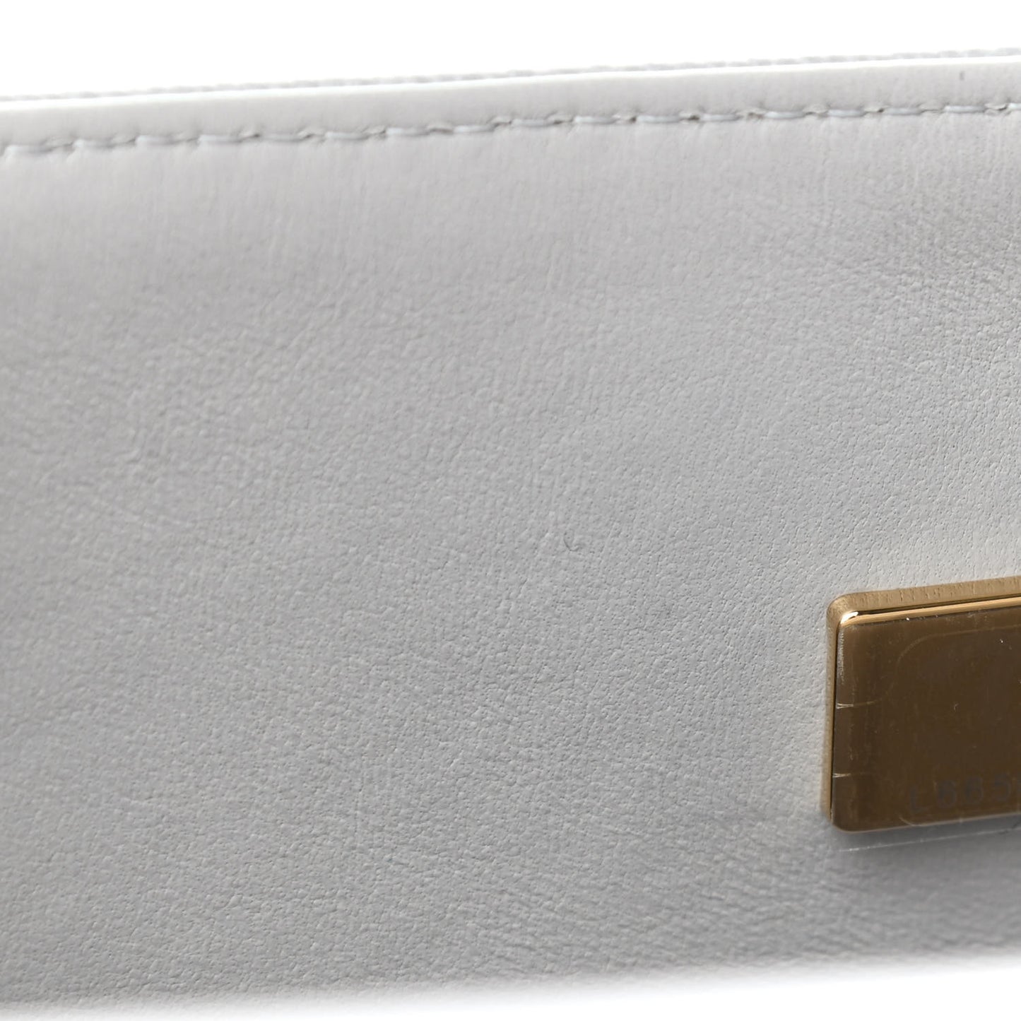 Caviar Quilted Small Double Flap Grey