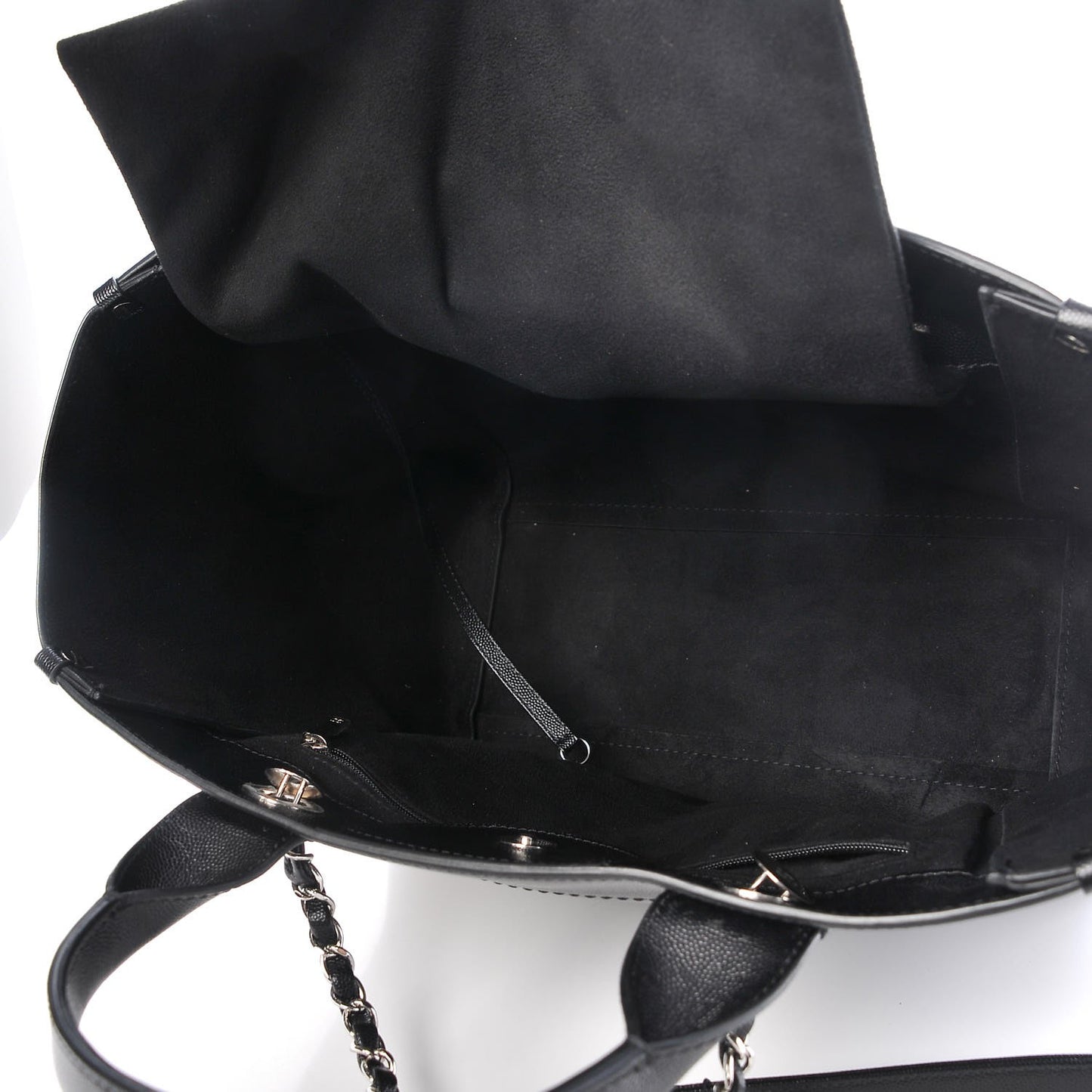 Caviar Small Studded Deauville Tote Black