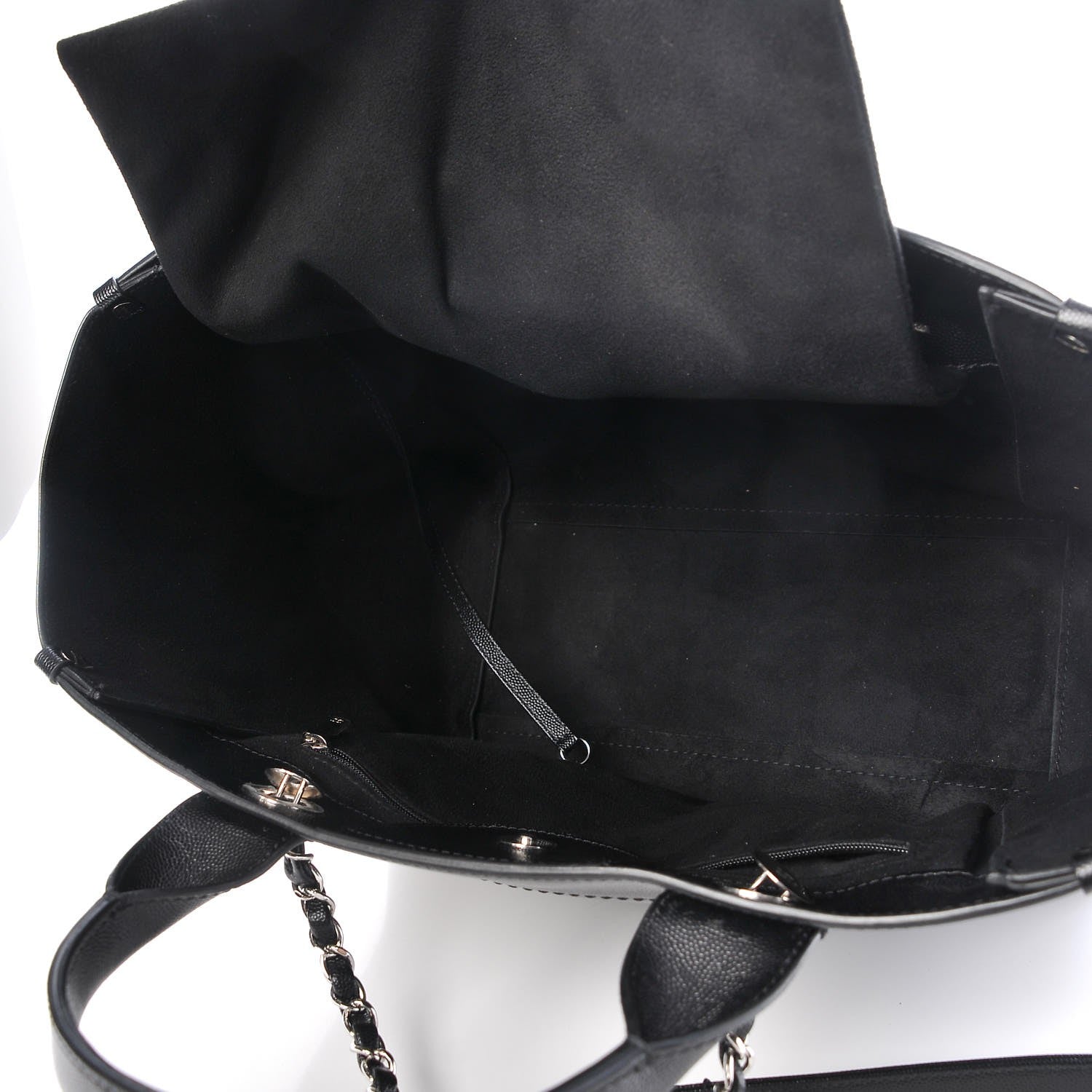 Chanel Caviar Small Studded Deauville Tote Black 5 of 7