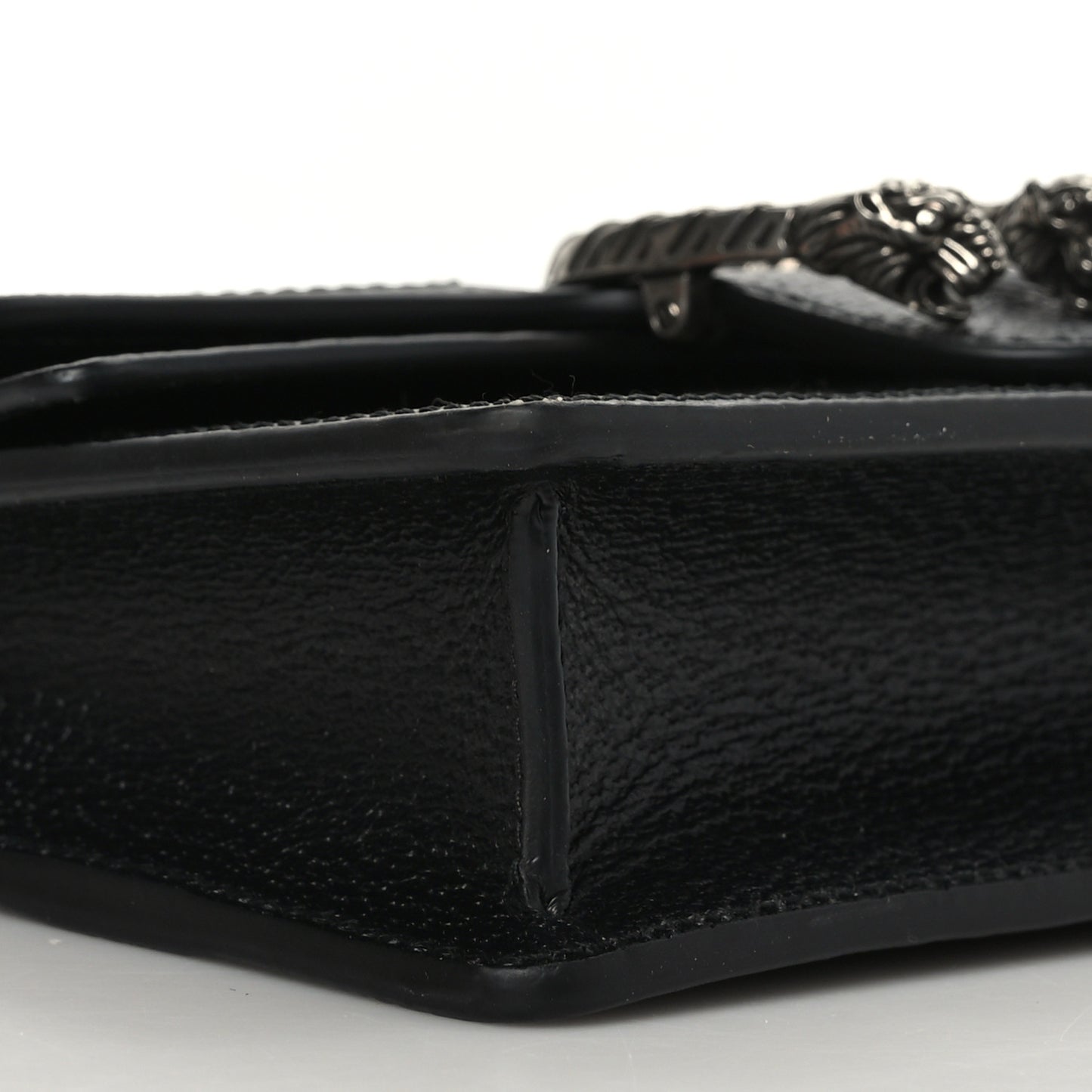 Jacquard Black Denim GG Monogram Super Mini Dionysus Shoulder Bag Black Ivory