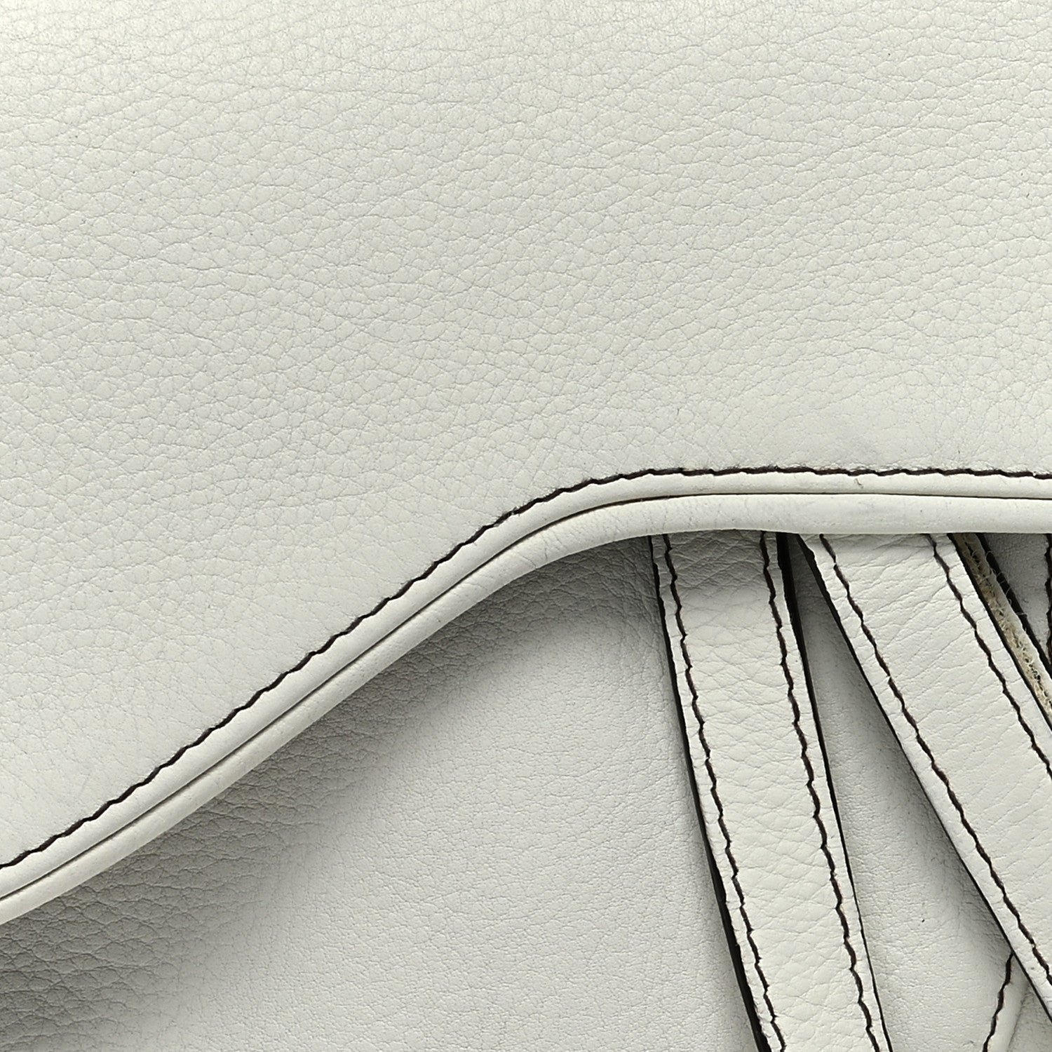 Christian Dior Calfskin Saddle Bag White 8 of 13