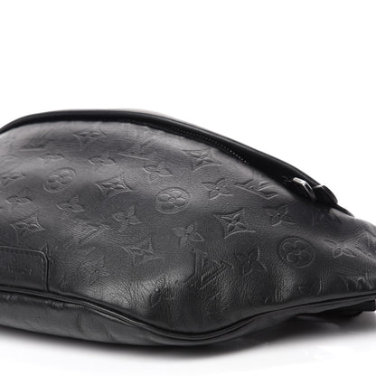 Louis Vuitton Calfskin Monogram Shadow Discovery Bumbag Black 7 of 10