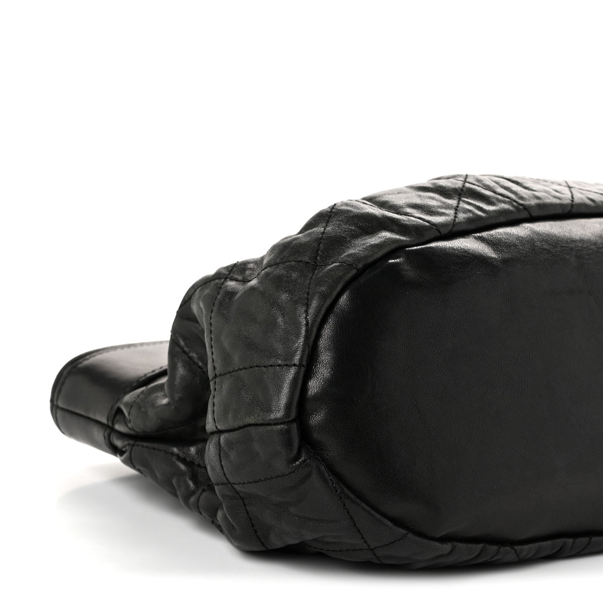 Lambskin Quilted Tote Black