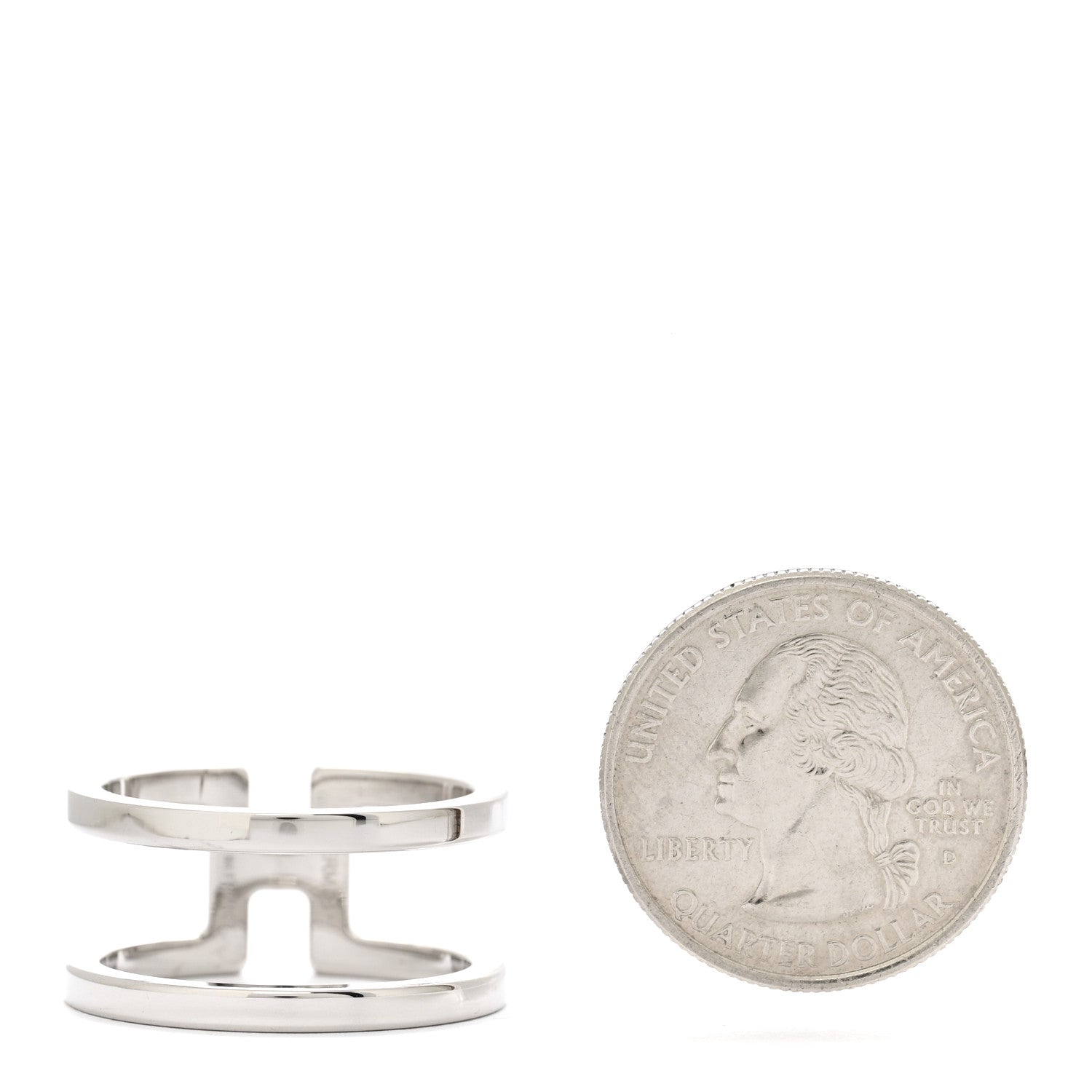 Hermes Palladium H en Rond Scarf Ring 2 of 4