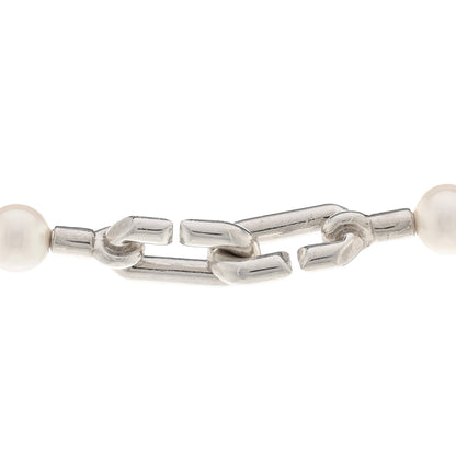Tiffany Sterling Silver Pearl HardWear Long Necklace 4 of 5
