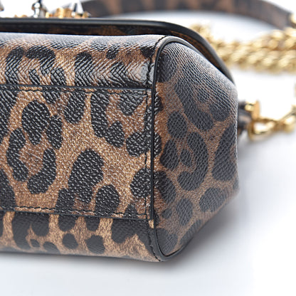 Dolce & Gabbana Dauphine Studded Leopard Print Mini Miss Sicily Satchel Naturale 8 of 9