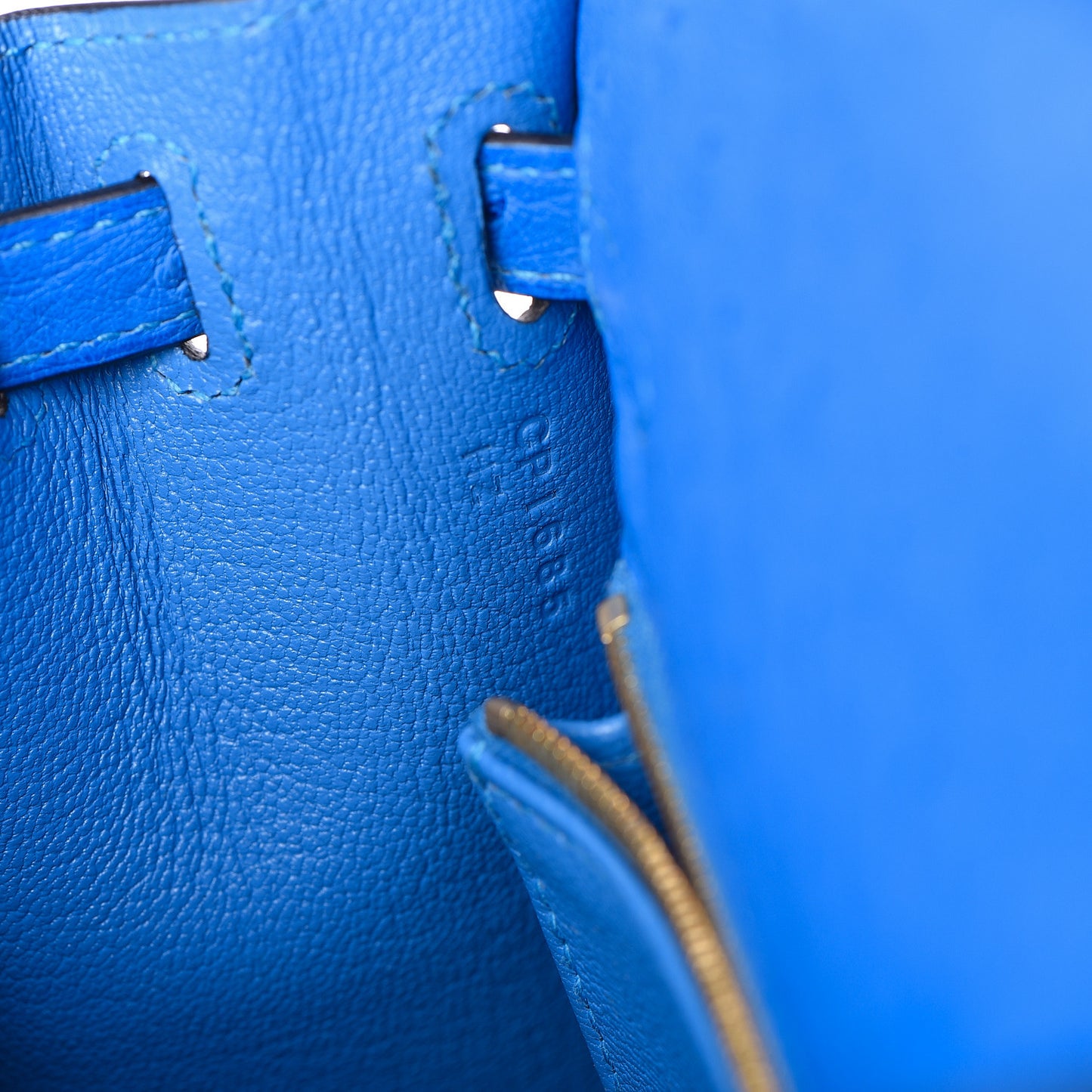 Ostrich Kelly Sellier 25 Bleuet