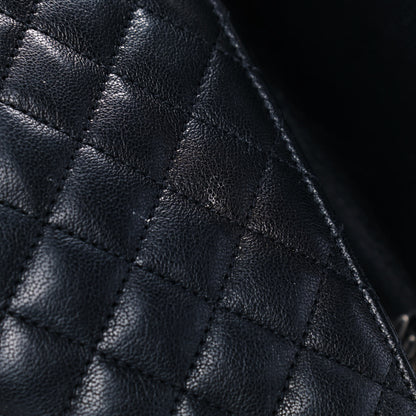 Saint Laurent Sheepskin Tri-Quilt Monogram Medium College Bag Black 14 of 16