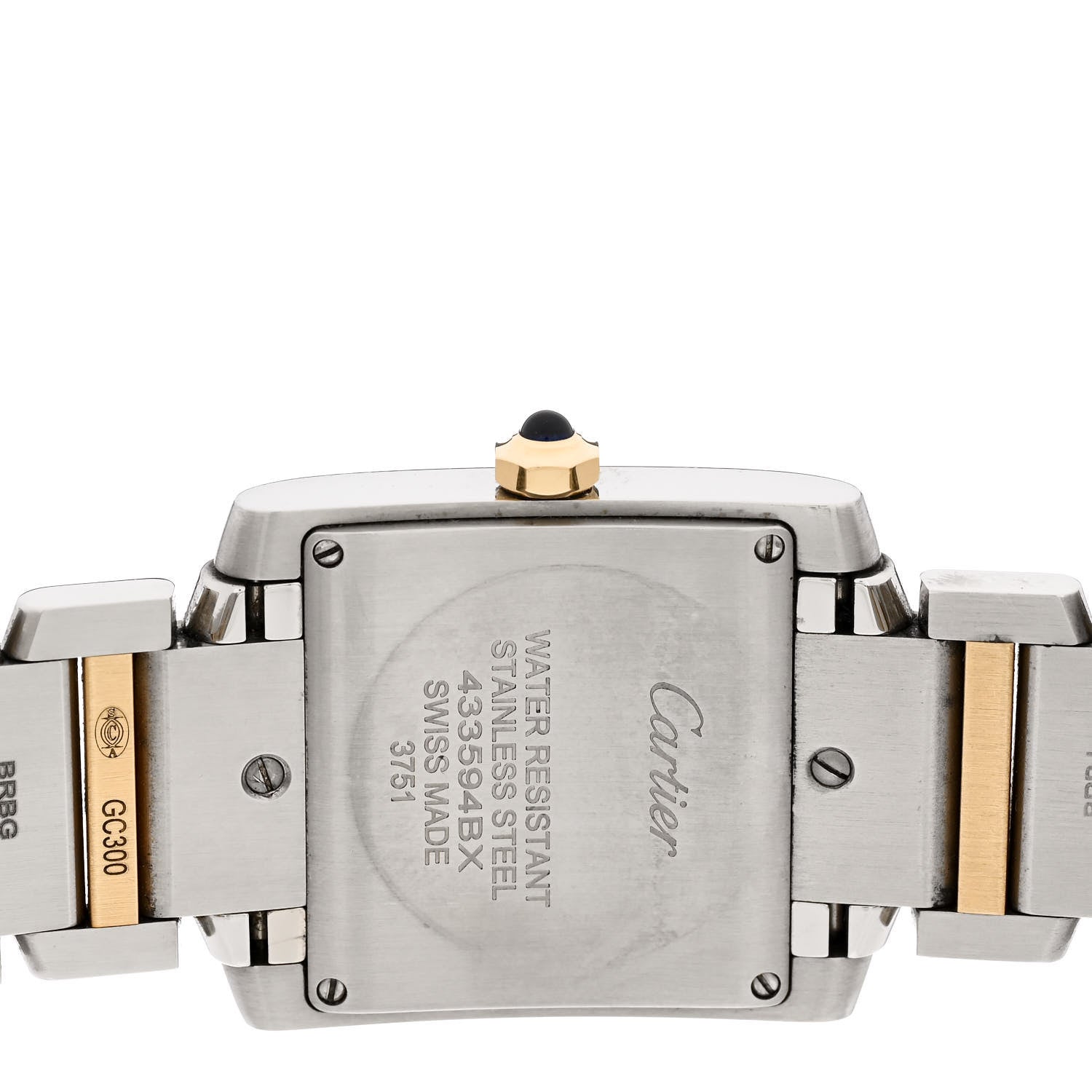 Cartier Stainless Steel 18K Yellow Gold 25mm Tank Francaise Quartz Watch 4 of 5