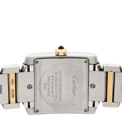 Cartier Stainless Steel 18K Yellow Gold 25mm Tank Francaise Quartz Watch 4 of 5
