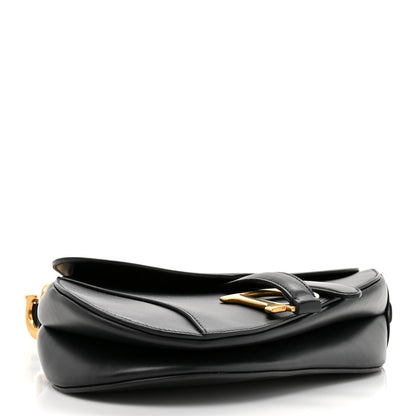 Christian Dior Calfskin Saddle Bag Black 4 of 11
