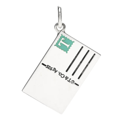 Tiffany Sterling Silver Enamel London Postcard Charm Blue 3 of 5
