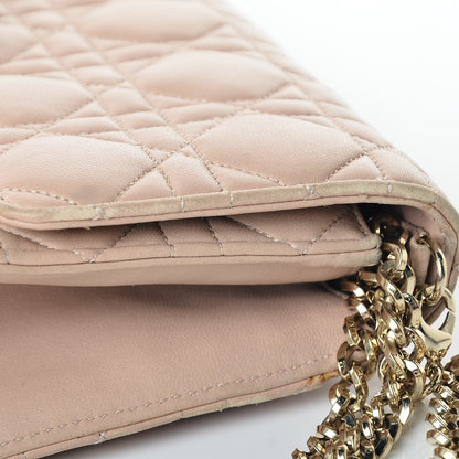 Christian Dior Lambskin Cannage Miss Dior Promenade Pouch Beige 18 of 22