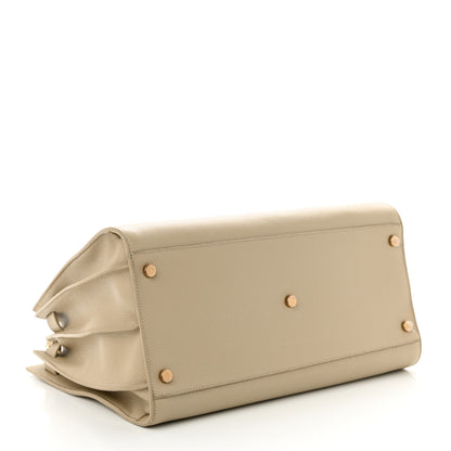 Saint Laurent Grained Calfskin Large Souple Sac De Jour Dark Beige 4 of 9