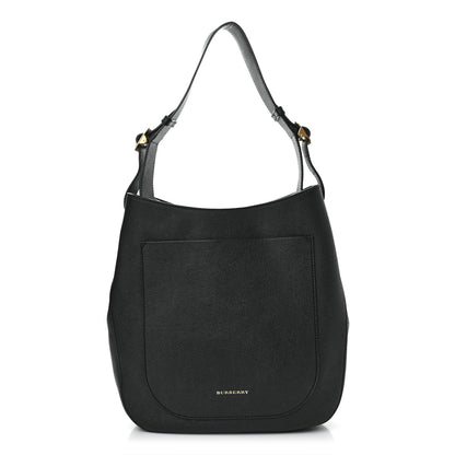 Burberry Grainy Calfskin Small Elmstone Hobo Black 1 of 12