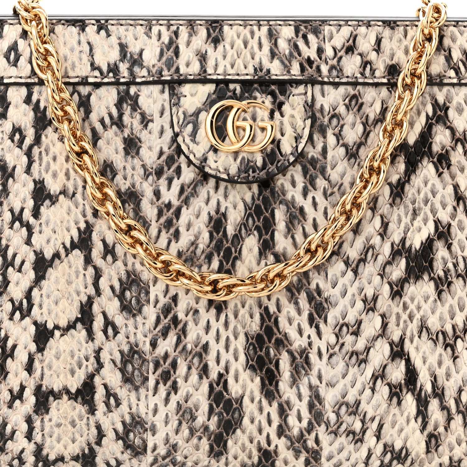 Gucci Snakeskin GG Small Ophidia Chain Shoulder Bag Roccia 8 of 10