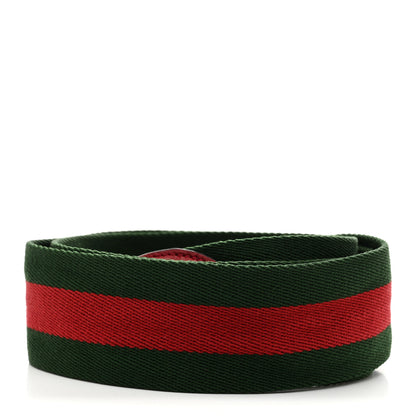 Gucci Canvas Web Shoulder Strap Green Red 2 of 3