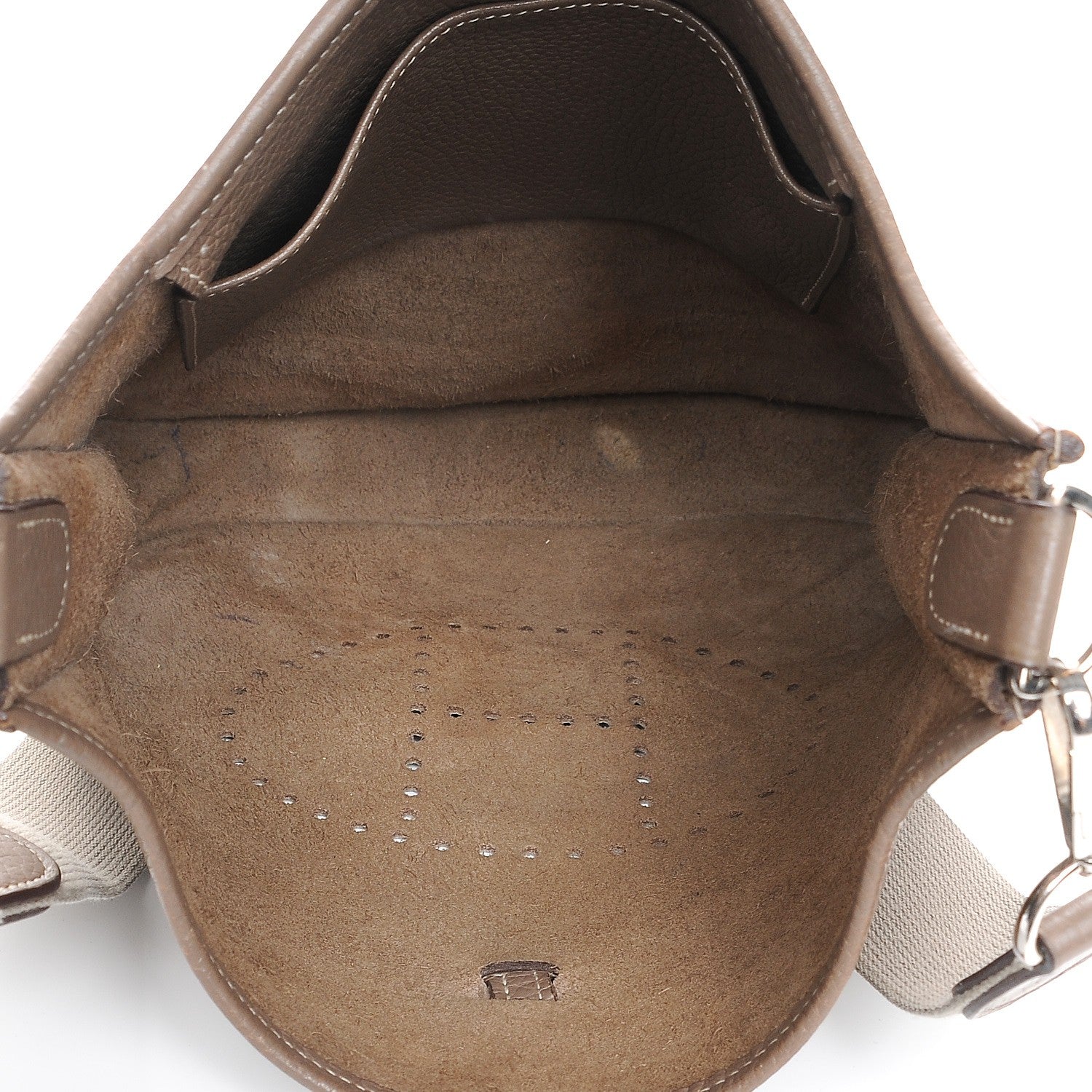 Hermes Taurillon Clemence Evelyne PM Etoupe 7 of 12