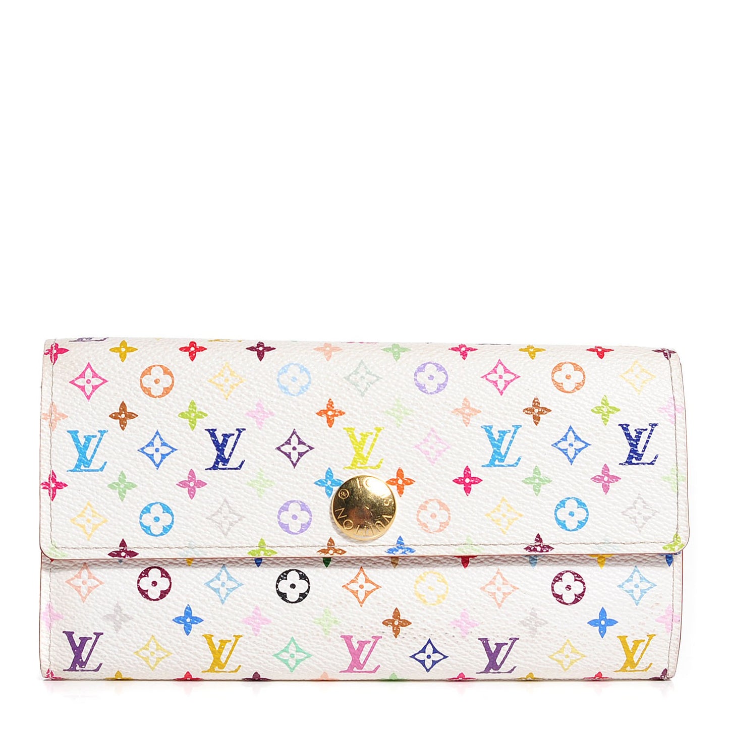 Monogram Multicolor Sarah Wallet White Orange