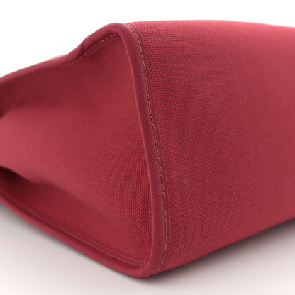 Hermes Military Toile Vache Hunter Herbag Zip 31 PM Rouge Grenat Bleu Saphir 10 of 12