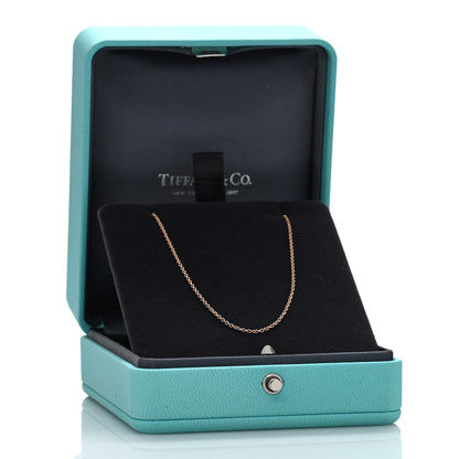 Tiffany 18K Rose Gold Chain Necklace 16" 5 of 5