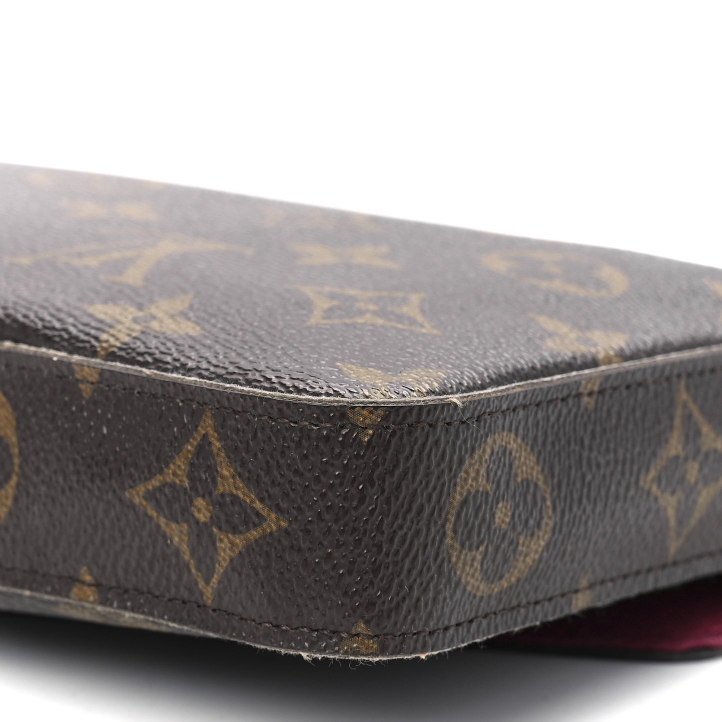Monogram Pochette Felicie Chain Wallet Fuchsia