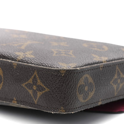 Louis Vuitton Monogram Pochette Felicie Chain Wallet Fuchsia 14 of 16