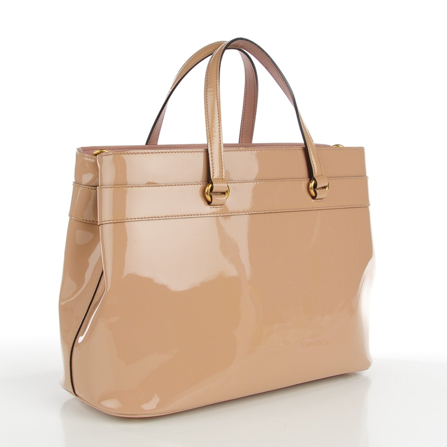 Patent Medium Bright Bit Top Handle Tote Dark Cipria