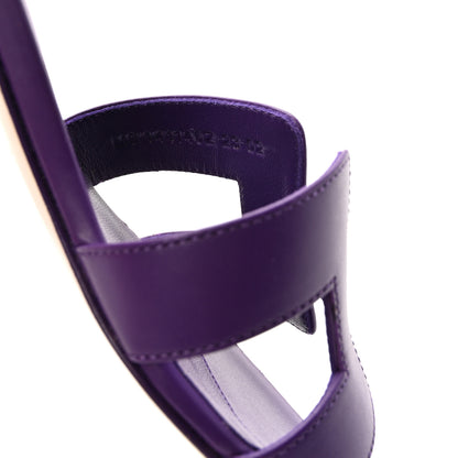 Hermes Calfskin Oasis Sandals 36 Violet Majorette 9 of 10
