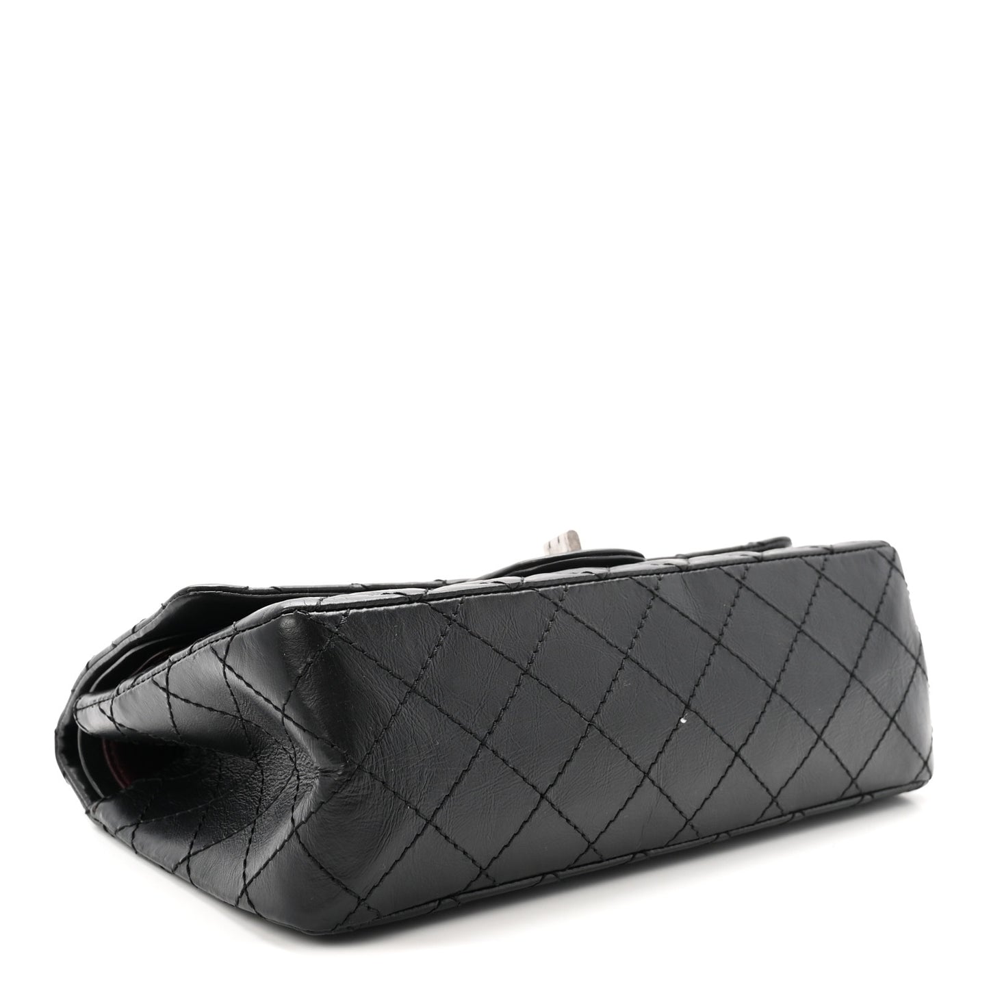 Aged Calfskin Quilted 2.55 Reissue 225 Flap Black