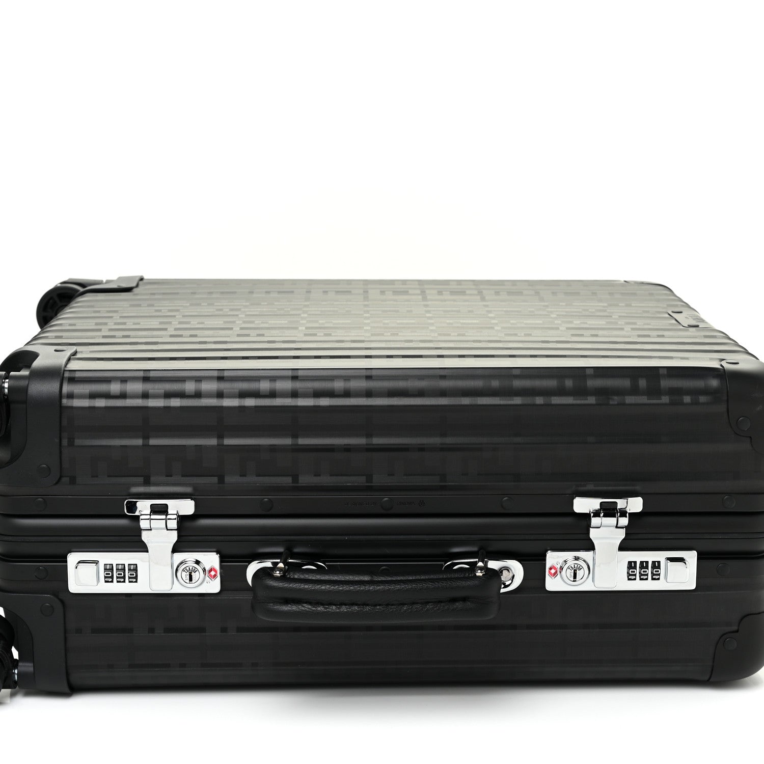 Fendi X RIMOWA Aluminum FF Print Roll Away Carry On Luggage Black 10 of 24