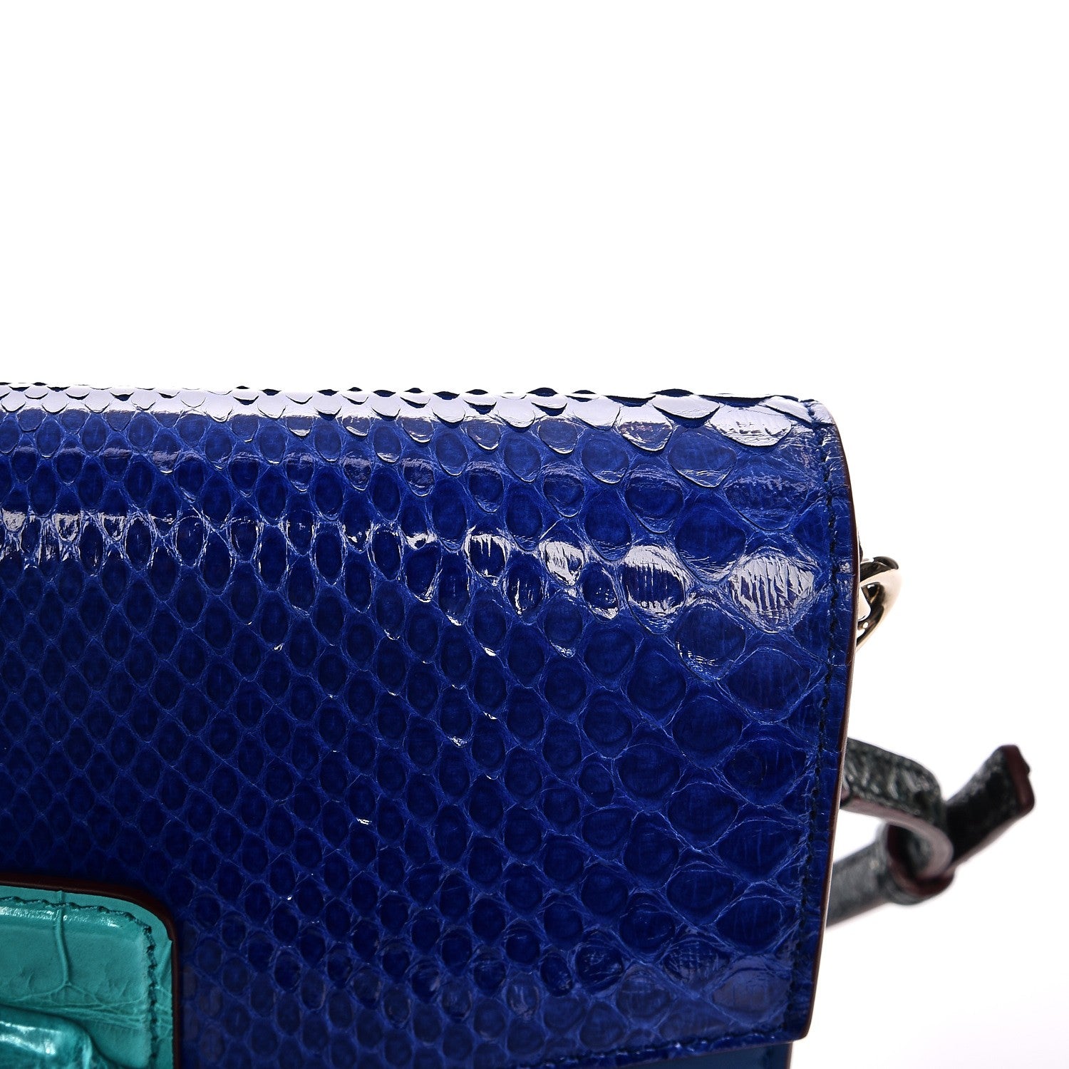 Dolce & Gabbana Python Calfskin Lucia Satchel Blue 8 of 8