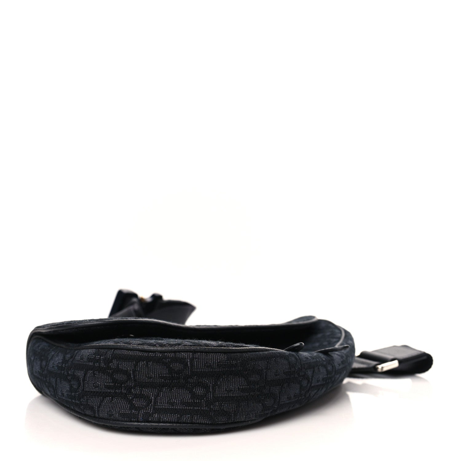 Christian Dior Oblique Mens Saddle Bag Black Blue 4 of 9