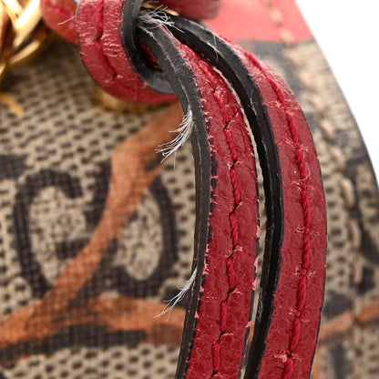 Gucci GG Supreme Monogram Tian Small Padlock Shoulder Bag Beige Multicolor New Acero 11 of 11