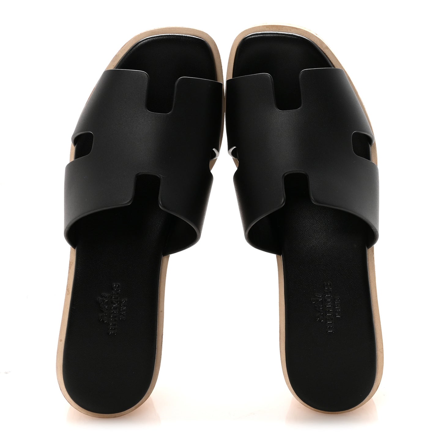 Calfskin Cork Eze 30 Sandals 35 Black