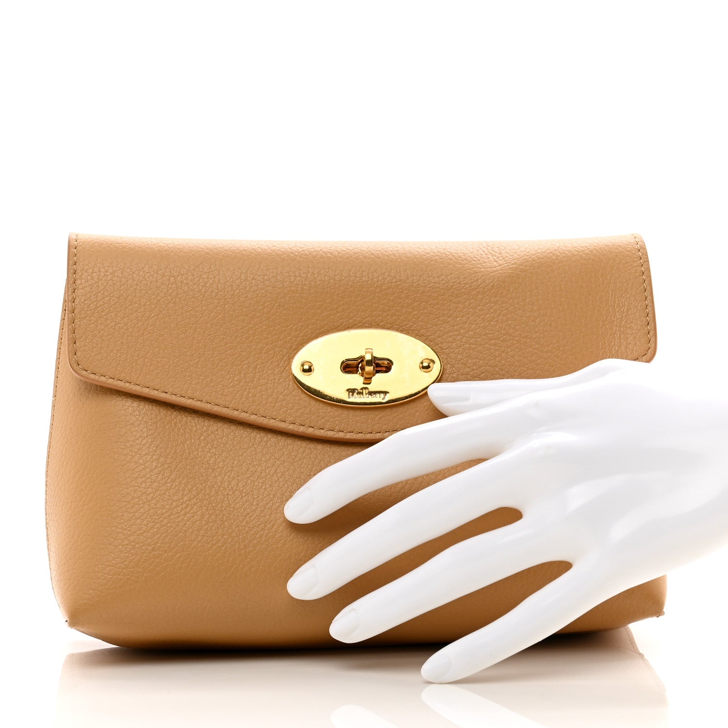 Mulberry Small Classic Grain Darley Cosmetic Pouch Dark Golden Yellow 2 of 6