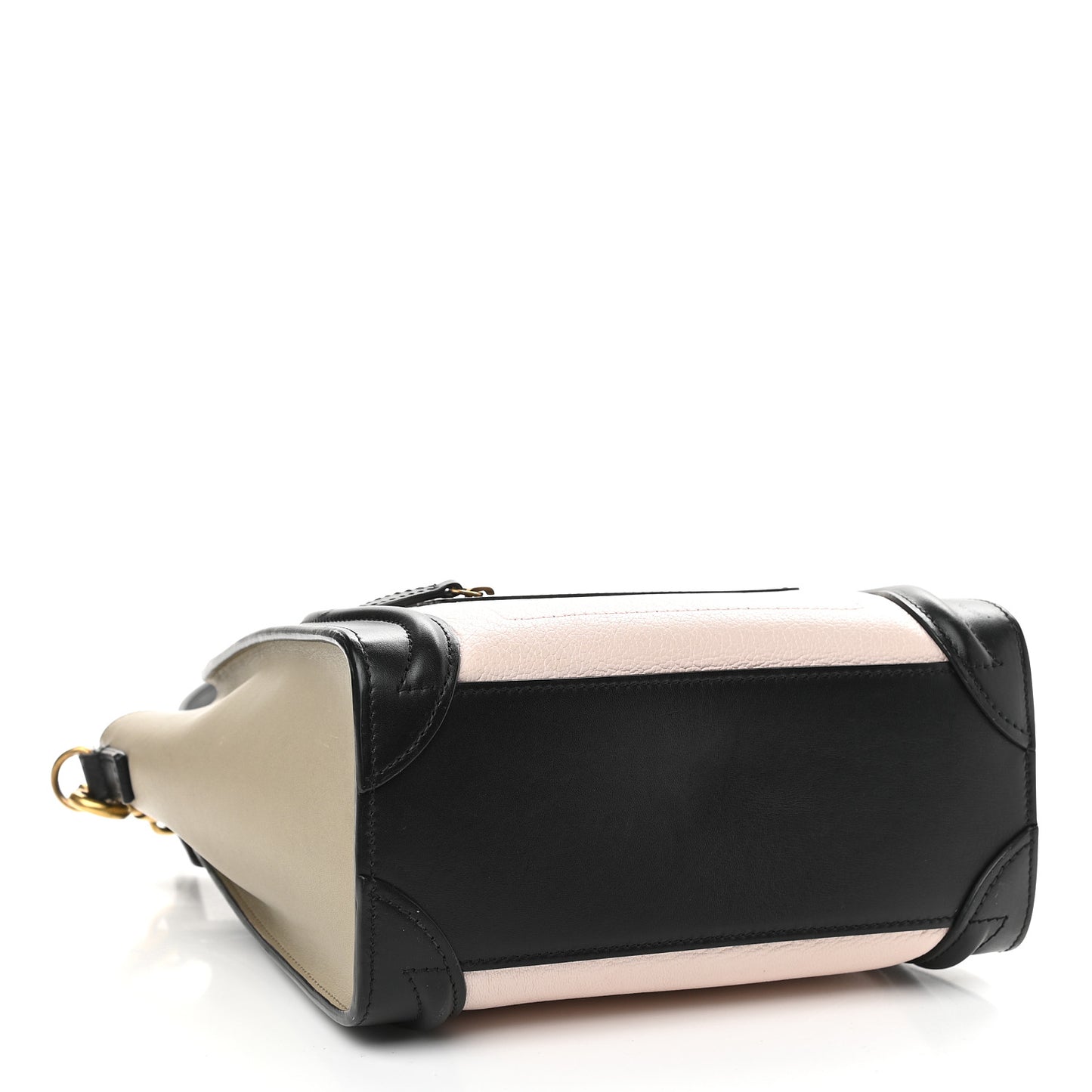 Smooth Drummed Calfskin Nano Tri-Color Luggage Light Rose