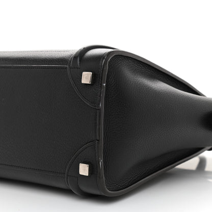 Celine Drummed Calfskin Micro Luggage Black 8 of 11