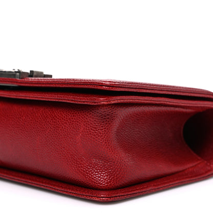 Chanel Caviar Quilted Medium Boy Flap Red 10 of 10