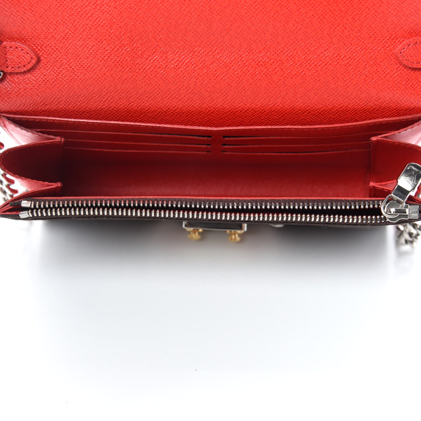 Monogram Tribal Mask Chain Wallet Rouge