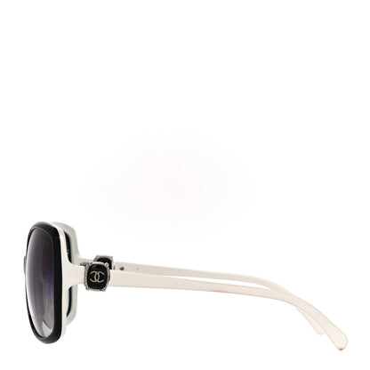 Chanel CC Sunglasses White Black 2 of 11