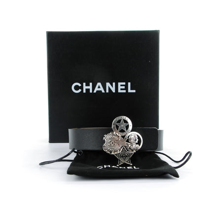 Chanel Calfskin CC Paris Dallas Belt 95 38 Black Silver 8 of 8